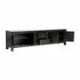TV stands - TV cabinet in black recycled pine wood in 220x45x60 cm - VICAL