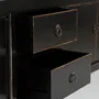 TV stands - TV cabinet in black recycled pine wood in 220x45x60 cm - VICAL