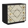 Chests of drawers - Black MDF wooden chest of drawers in 90x42x77 cm - VICAL