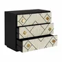 Chests of drawers - Black MDF wooden chest of drawers in 90x42x77 cm - VICAL