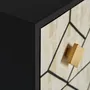 Chests of drawers - Black MDF wooden chest of drawers in 90x42x77 cm - VICAL