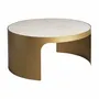 Coffee tables - White iron coffee table in 80x80x38 cm - VICAL
