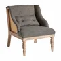 Fauteuils - Fauteuil en bois de mangue gris  en 64x63x75 cm - VICAL