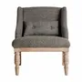 Fauteuils - Fauteuil en bois de mangue gris  en 64x63x75 cm - VICAL