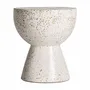 Other tables - White terrazzo coffee table in 40x40x45 cm - VICAL