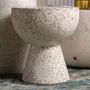 Other tables - White terrazzo coffee table in 40x40x45 cm - VICAL
