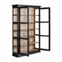 Armoires - Vitrine en bois de mangue noir  en 135x40x210 cm - VICAL
