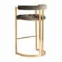 Stools - Stainless steel stool green shades in 52x48x93 cm - VICAL