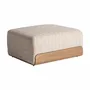 Footrests - Cream pine wood footrest in 82x82x42 cm - VICAL