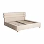 Beds - Off-white pine wood bed in 212x230x106 cm - VICAL