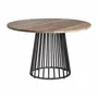 Dining Tables - Black mango wood living room table in 120x120x77 cm - VICAL