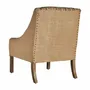 Armchairs - Brown jute armchair in 70x74x93 cm - VICAL