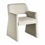 Chairs - Off-white looped cotton chair in 58x56x79 cm - VICAL