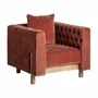 Armchairs - Burgundy polyester armchair in 87x88x80 cm - VICAL