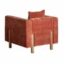 Armchairs - Burgundy polyester armchair in 87x88x80 cm - VICAL