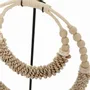 Decorative objects - The Double Shell Necklace On Stand - Natural - BAZAR BIZAR LIVING