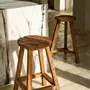 Tabourets - Le Tabouret de bar Shibori - Naturel - BAZAR BIZAR LIVING