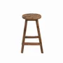 Tabourets - Le Tabouret de bar Shibori - Naturel - BAZAR BIZAR LIVING