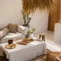 Table linen - The Linen Tablecloth - Beige - 150x150 - BAZAR BIZAR LIVING