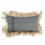 Cushions - The Cotton Bonita Cushion Cover - Natural Black - 30x50 - BAZAR BIZAR LIVING
