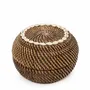 Storage boxes - The Colonial Peek-a-Boo Basket - Natural Brown - M - BAZAR BIZAR LIVING