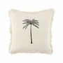 Cushions - The Gili Palm Cushion Cover - Natural Black - BAZAR BIZAR LIVING