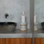 Candlesticks and candle holders - The Serene Candle Holder - Concrete Natural - M - BAZAR BIZAR LIVING