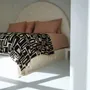 Throw blankets - The Aztec Bed Throw - Natural Black - BAZAR BIZAR LIVING