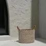 Storage boxes - The Crossed Stitched Macrame Basket - Natural White - M - BAZAR BIZAR LIVING
