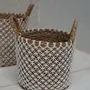 Boîtes de rangement  - Le Panier Macramé Stitches Croisés - Naturel Blanc - S - BAZAR BIZAR LIVING