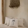 Cushions - The Gili Palm Cushion Cover - Natural Black - BAZAR BIZAR LIVING