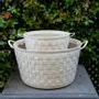 Objets de décoration - Sac en cuir tissé - SOL & LUNA