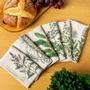 Linge de table textile - Serviettes en lin lavé  ǀ Herbes Fines - LINOROOM 100% LINEN TEXTILES