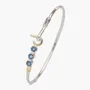 Jewelry - St. John Hook Bracelet with Triple Stones, 2mm - VIBE JEWELRY