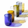 Glass - Dary water glasses - Set of 6 recycled glasses - Handmade - colored - MAISON ZOE