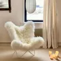 Unique pieces - Butterfly AA Icelandic Sheep Chair - French Leather - MAISON THURET