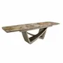 Dining Tables - Oval extending dining table oval barrel porcelain marble and taupe met - ANGEL CERDÁ