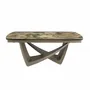 Dining Tables - Oval extending dining table oval barrel porcelain marble and taupe met - ANGEL CERDÁ
