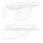 Dining Tables - Oval extending dining table oval barrel porcelain marble and taupe met - ANGEL CERDÁ