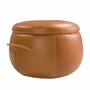 Bancs - Pouf en cuir camel - ANGEL CERDÁ