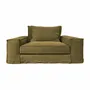 Sofas - Portobello khaki wooded sofa - 1 seat - JOLI JOUR PARIS