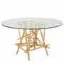 Dining Tables - MIKADO round rattan table 135 cm diameter - KOK MAISON