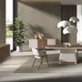 Dining Tables - Rectangular dining table in walnut and beige wood - ANGEL CERDÁ