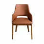 Chaises - Chaise en similicuir marron - ANGEL CERDÁ