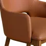 Chaises - Chaise en similicuir marron - ANGEL CERDÁ