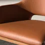 Chaises - Chaise en similicuir marron - ANGEL CERDÁ
