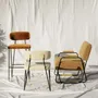 Fauteuils pour collectivités - Apollo Fauteuil en Structure en Fer Laqué Noir et Détails en Laiton Brossé - DUISTT