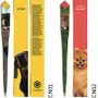 Stylos, feutres et crayons - 48 Stylos en papier - COLLECTION CHIEN - PLUME DE PAPIER