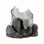 Objets de décoration - CATHARSIS, Bol sculptural en verre et pierre, Ash Black - COKI