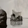Objets de décoration - CATHARSIS, Bol sculptural en verre et pierre, Ash Black - COKI